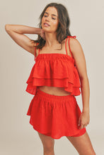 Load image into Gallery viewer, Rosie Red Skort Set
