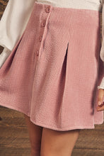 Load image into Gallery viewer, Pink Corduroy Button Skirt
